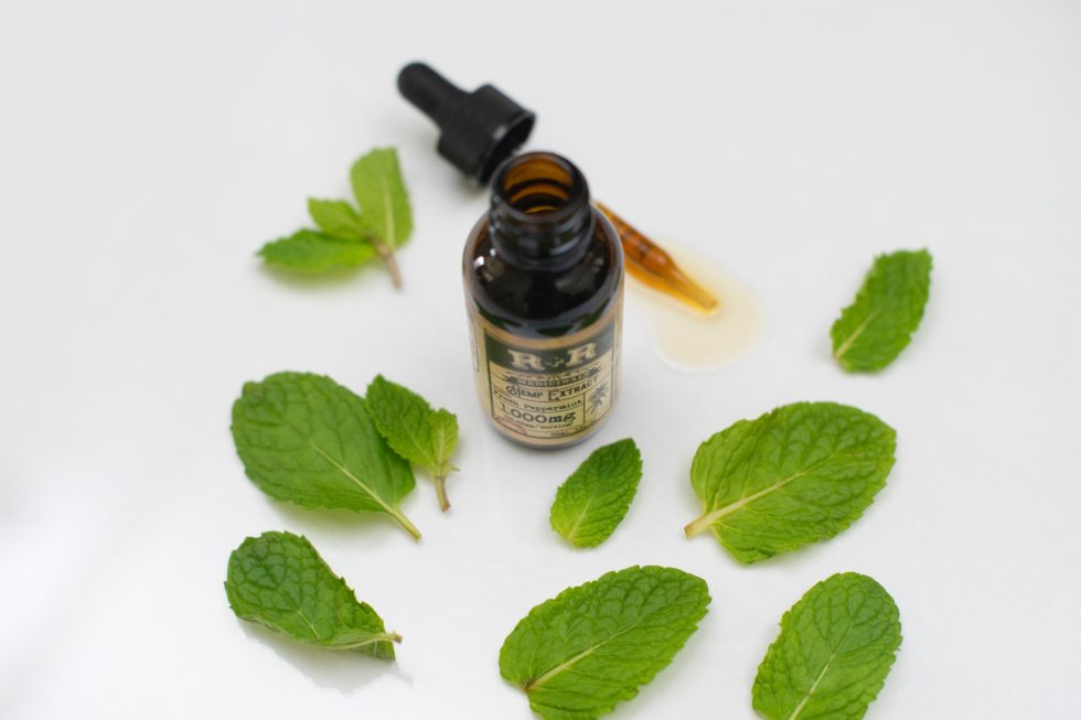 peppermint oil and leaves